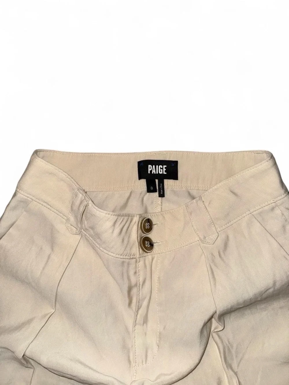 PAIGE Tapered Cream/Birch Cargo Pants